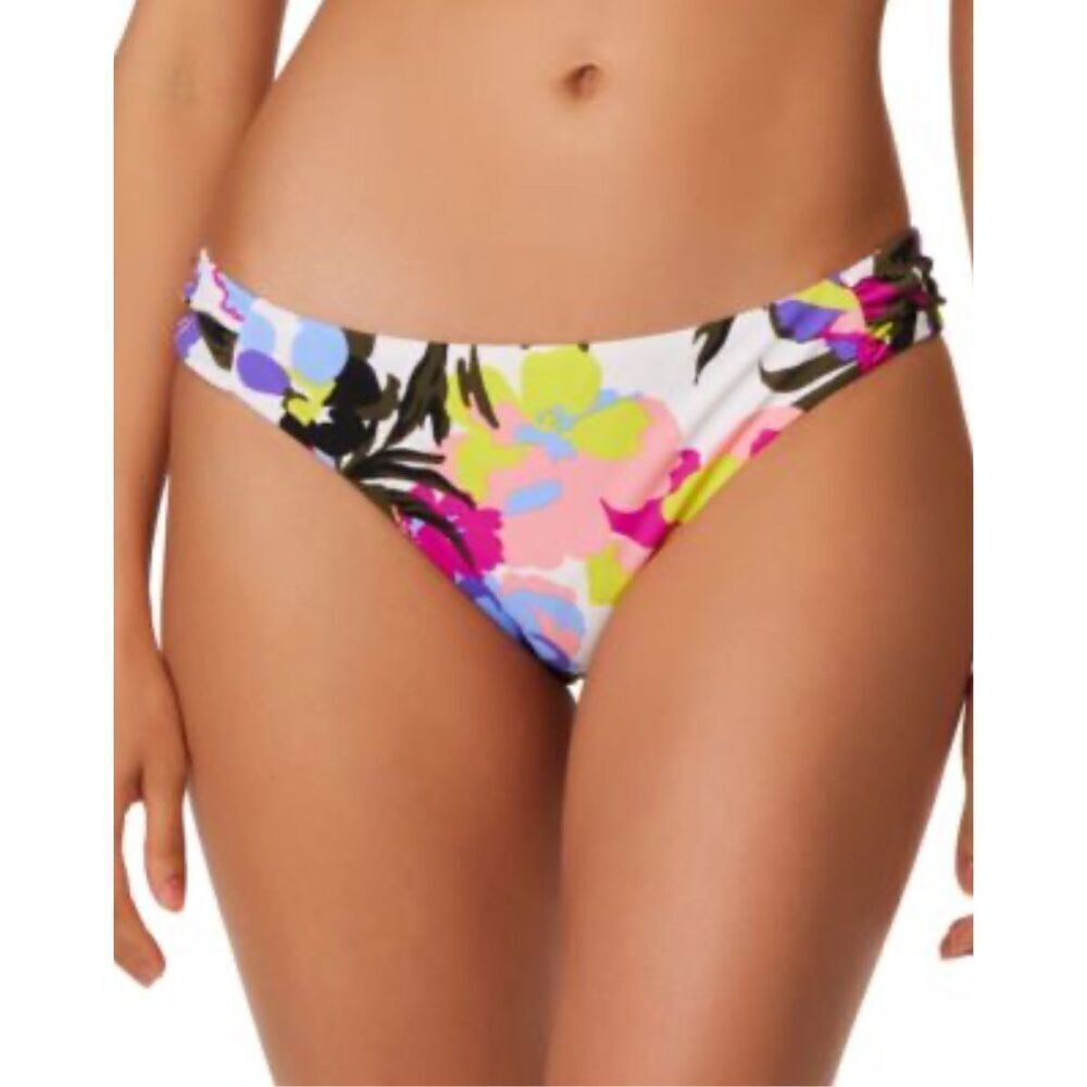 Bar III Paradise Garden Tab-Side Hipster Bikini Bottoms Size Small